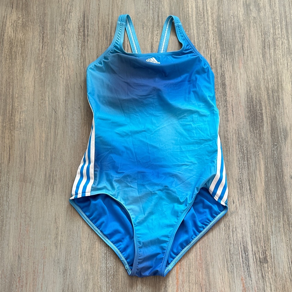 Adidas Women’s Ocean Blue One-Piece Swimsuit